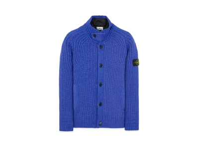 Stone Island 533A9 WOOL-SILK CHAIN YARN WITH DETACHABLE LINING "Periwinkle"