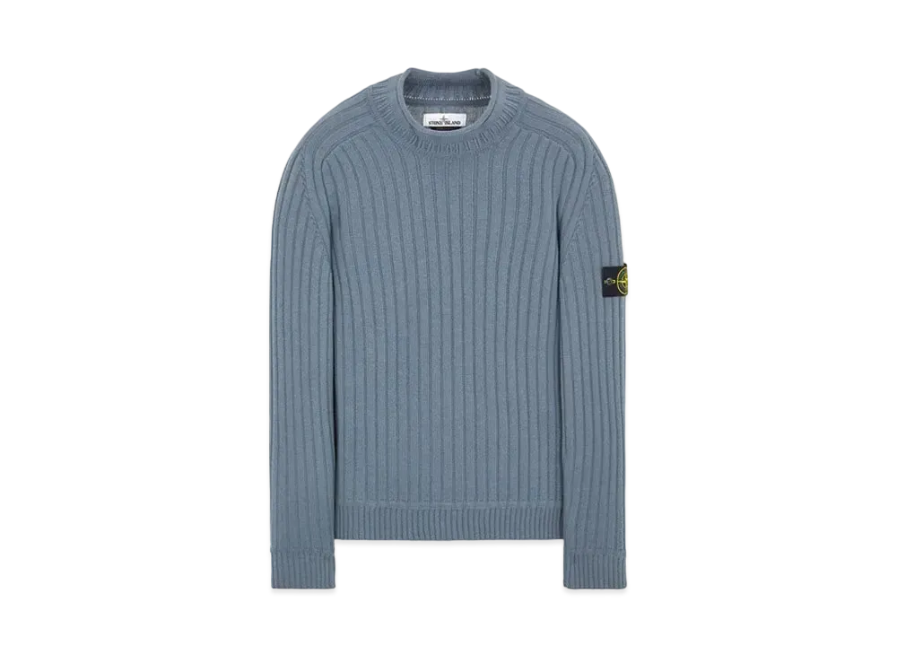 Stone Island 537B6 GEELONG WOOL "Pastel Blue"