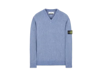 Stone Island 554A5 COTTON CHENILLE "Mid Blue"