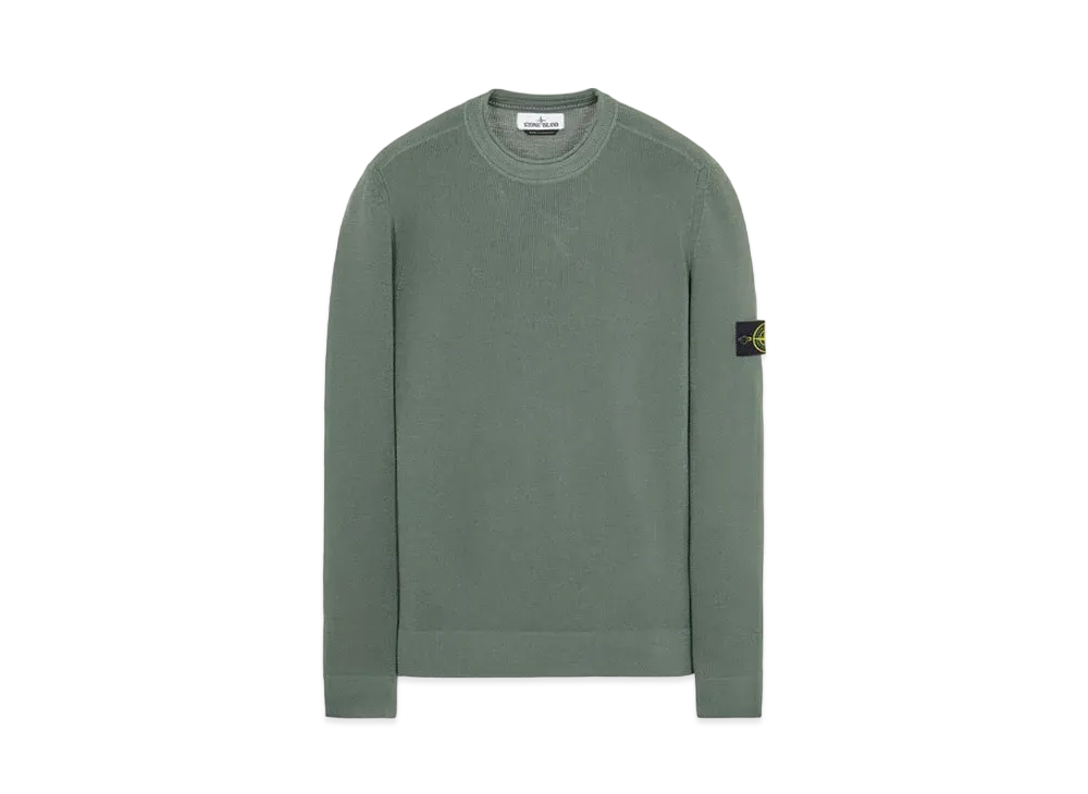 Stone Island 560C2 FULL RIB PURE WOOL "Sage Green"