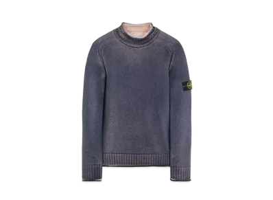 Stone Island 561A8 PURE WOOL_FAST DYE + HAND MADE AIRBRUSH "Blue"