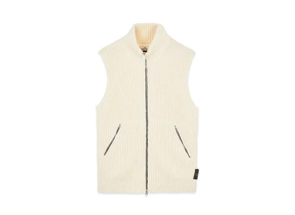 Stone Island 565C2 FULL RIB PURE WOOL "Natural White"