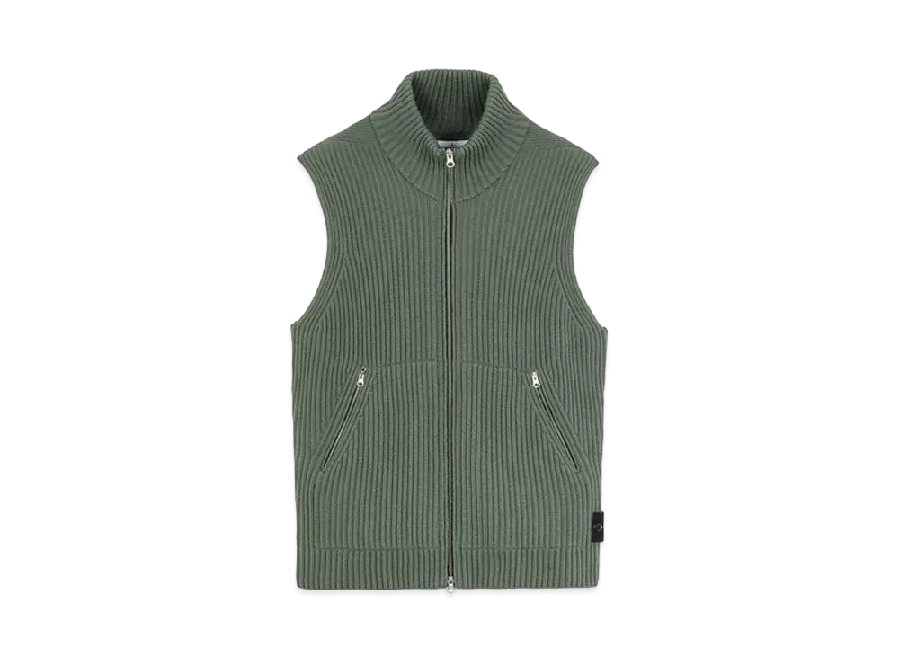 Stone Island 565C2 FULL RIB PURE WOOL "Sage Green"