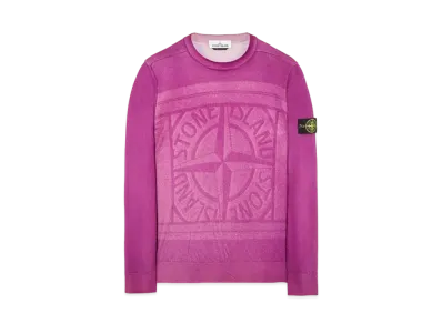 Stone Island 570A8 PURE WOOL_FAST DYE + HAND MADE AIRBRUSH + LASER PRINT: REVERSIBLE "Magenta"