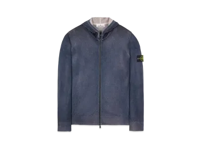 Stone Island 572A8 PURE WOOL_FAST DYE + HAND MADE AIRBRUSH + LASER PRINT: REVERSIBLE "Blue"