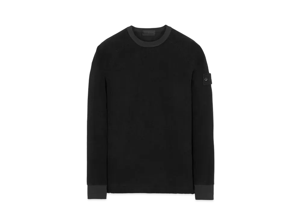 Stone Island 618F3 COTTON NYLON MOLESKIN-TC_GHOST PIECE "Black"