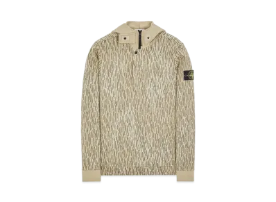 Stone Island 653E3 COTTON FLEECE 'RAIN CAMO' PRINT "Ibory"