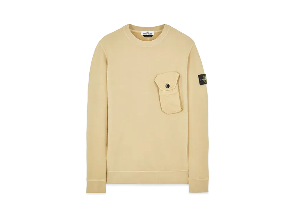 Stone Island 60419 BRUSHED COTTON FLEECE "Ibory"