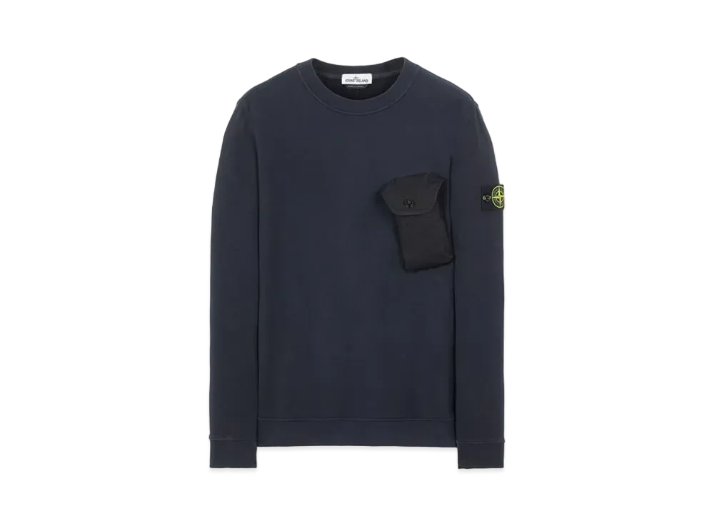 Stone Island 60419 BRUSHED COTTON FLEECE "Blue"