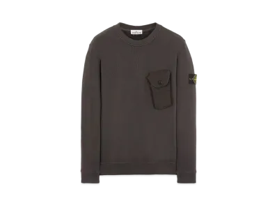 Stone Island 60419 BRUSHED COTTON FLEECE "Steel Grey"