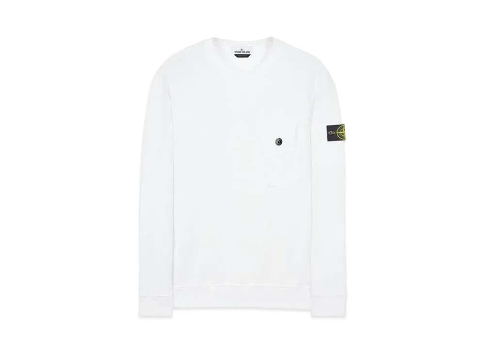 Stone Island 60419 BRUSHED COTTON FLEECE "White"