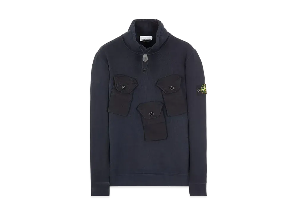 Stone Island 60519 BRUSHED COTTON FLEECE "Blue"