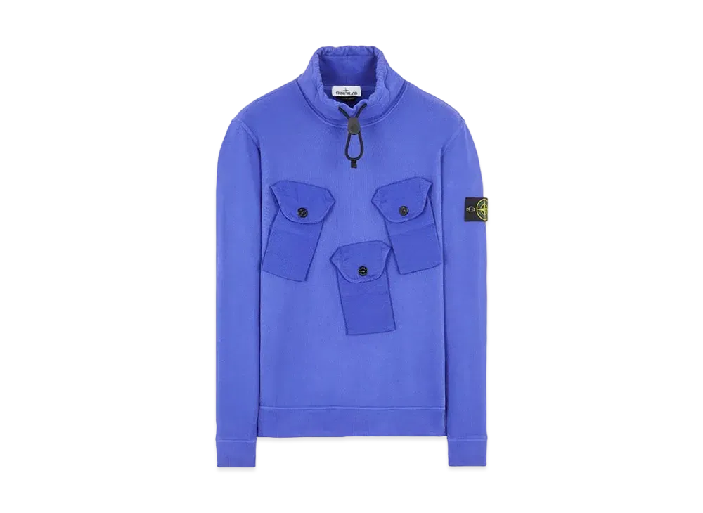 Stone Island 60519 BRUSHED COTTON FLEECE "Periwinkle"