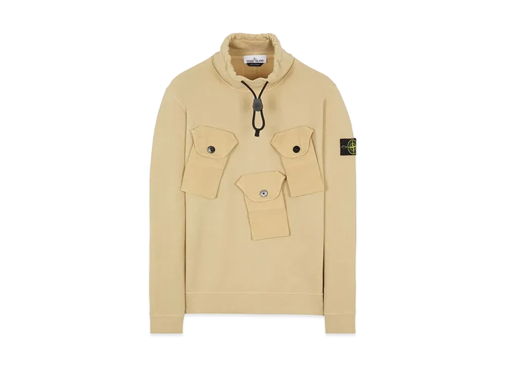 Stone Island 60519 BRUSHED COTTON FLEECE "Ibory"