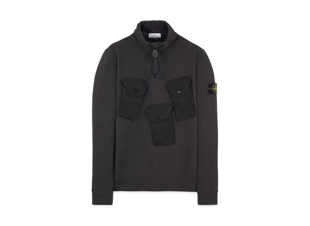 Stone Island 60519 BRUSHED COTTON FLEECE "Steel Grey"