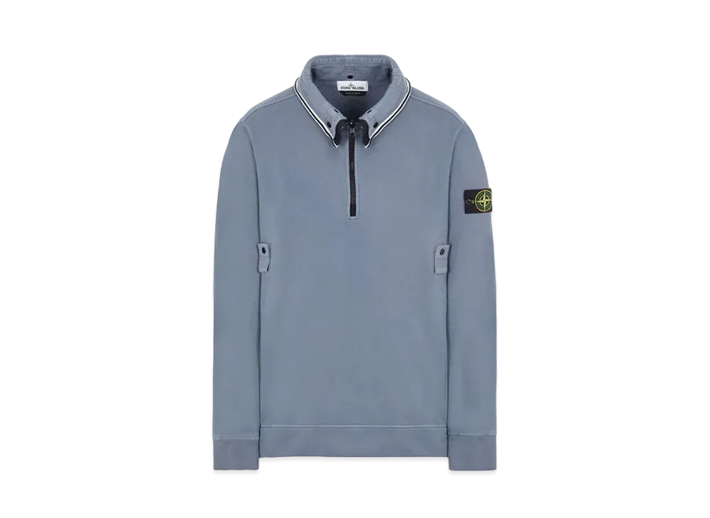 Stone Island 60720 BRUSHED COTTON FLEECE "Pastel Blue"