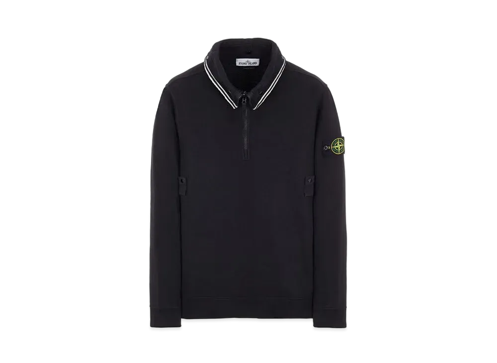 Stone Island 60720 BRUSHED COTTON FLEECE "Black"