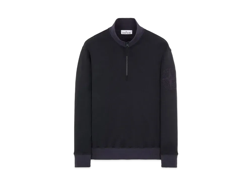 Stone Island 61137 DIAGONAL WEAVED POLYESTER COTTON FLEECE "Ink Blue"