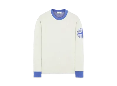 Stone Island 61237 DIAGONAL WEAVED POLYESTER COTTON FLEECE "Periwinkle"