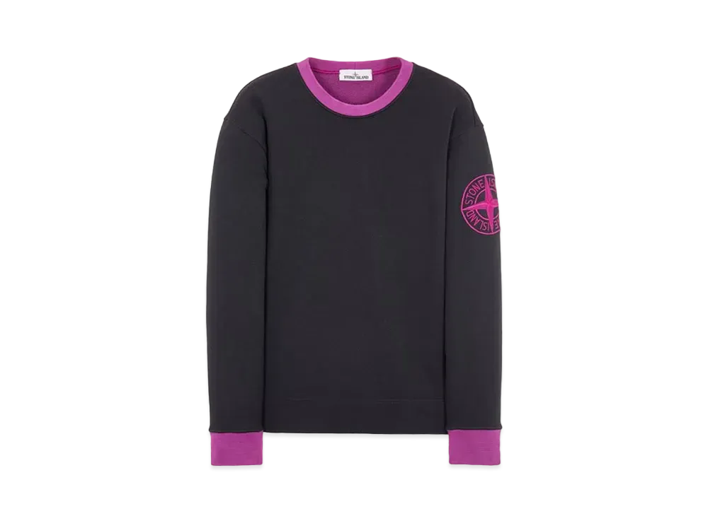 Stone Island 61237 DIAGONAL WEAVED POLYESTER COTTON FLEECE "Magenta"