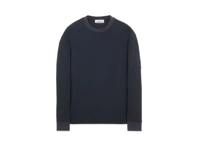 Stone Island 61237 DIAGONAL WEAVED POLYESTER COTTON FLEECE "Ink Blue"