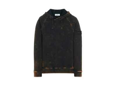 Stone Island 61338 COTTON FLEECE + OFF-DYE OVD TREATMENT "Orange"