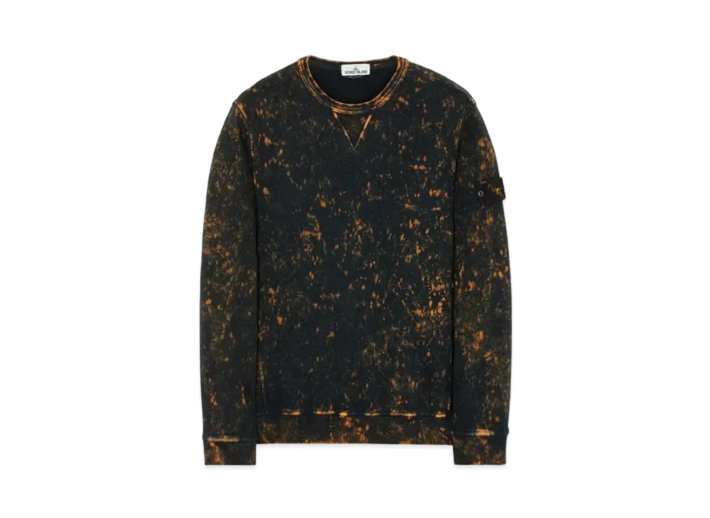 Stone Island 61538 COTTON FLEECE + OFF-DYE OVD TREATMENT "Orange"