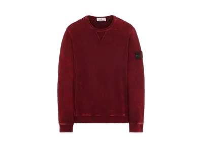 Stone Island 61538 COTTON FLEECE + OFF-DYE OVD TREATMENT "Maroon"