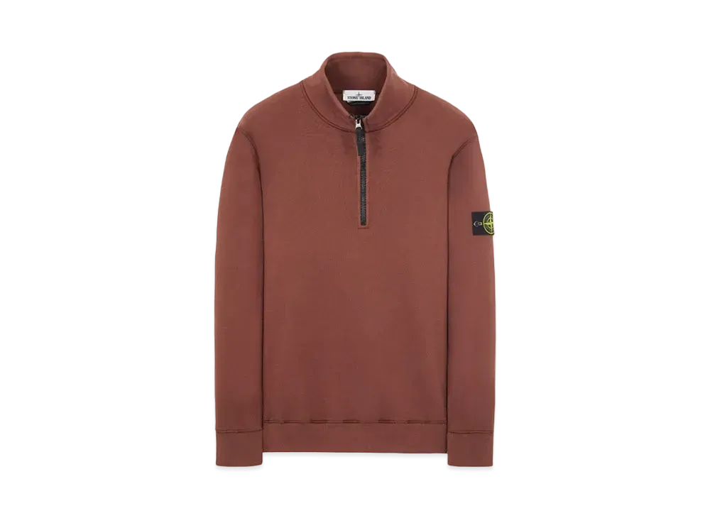 Stone Island 61920 BRUSHED COTTON FLEECE "Mahogany Brown"