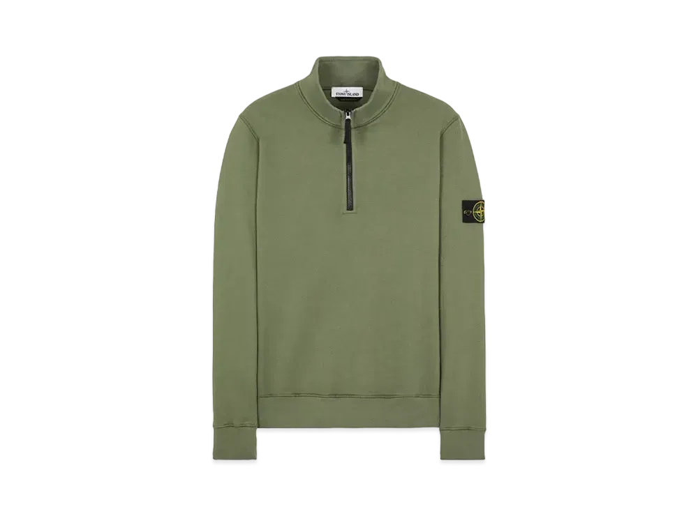 Stone Island 61920 BRUSHED COTTON FLEECE "Sage Green"