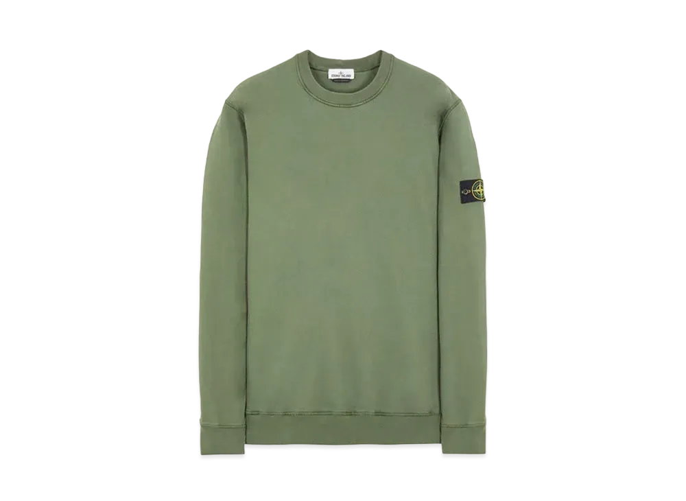 Stone Island 63020 BRUSHED COTTON FLEECE "Sage Green"