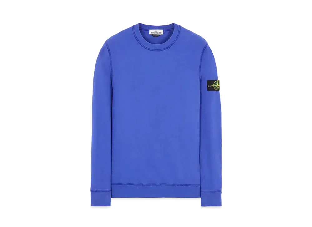 Stone Island 63020 BRUSHED COTTON FLEECE "Periwinkle"