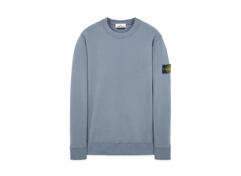 Stone Island 63020 BRUSHED COTTON FLEECE "Pastel Blue"