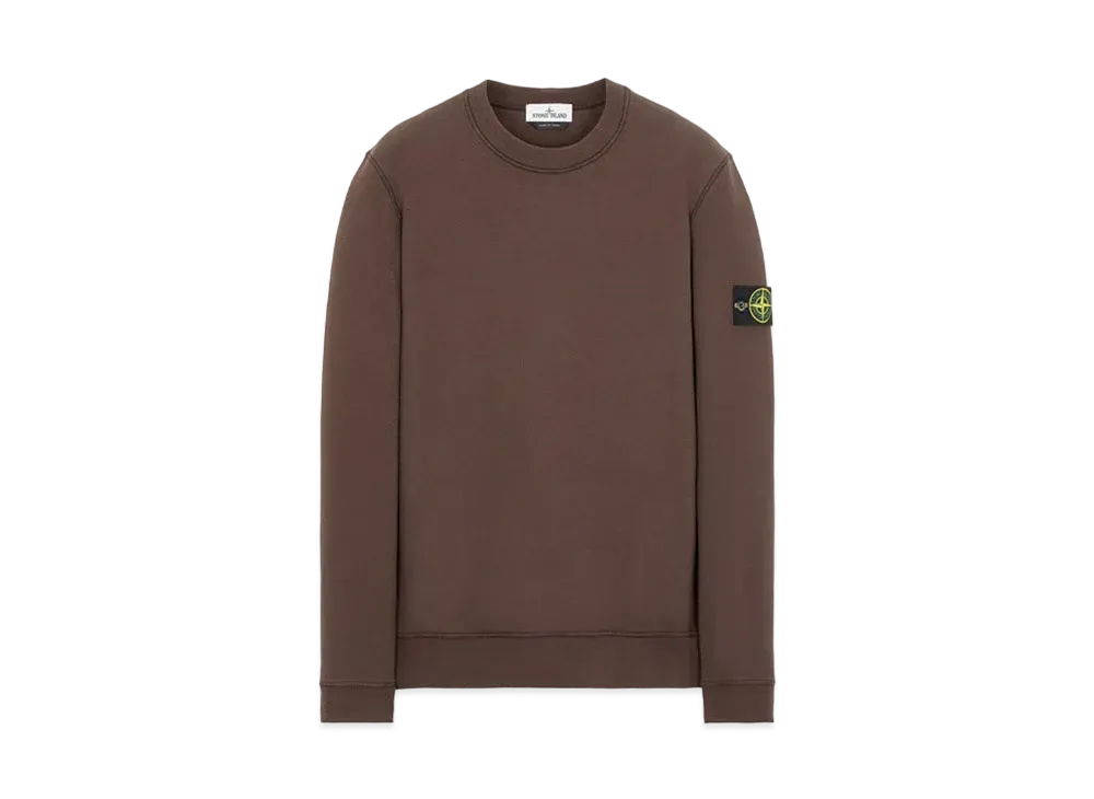 Stone Island 63020 BRUSHED COTTON FLEECE "Dark Brown"