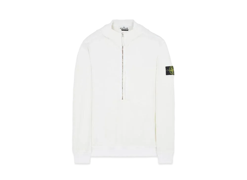 Stone Island 63247 COTTON NYLON FLEECE "White"