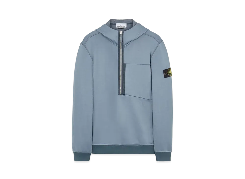 Stone Island 63247 COTTON NYLON FLEECE "Pastel Blue"