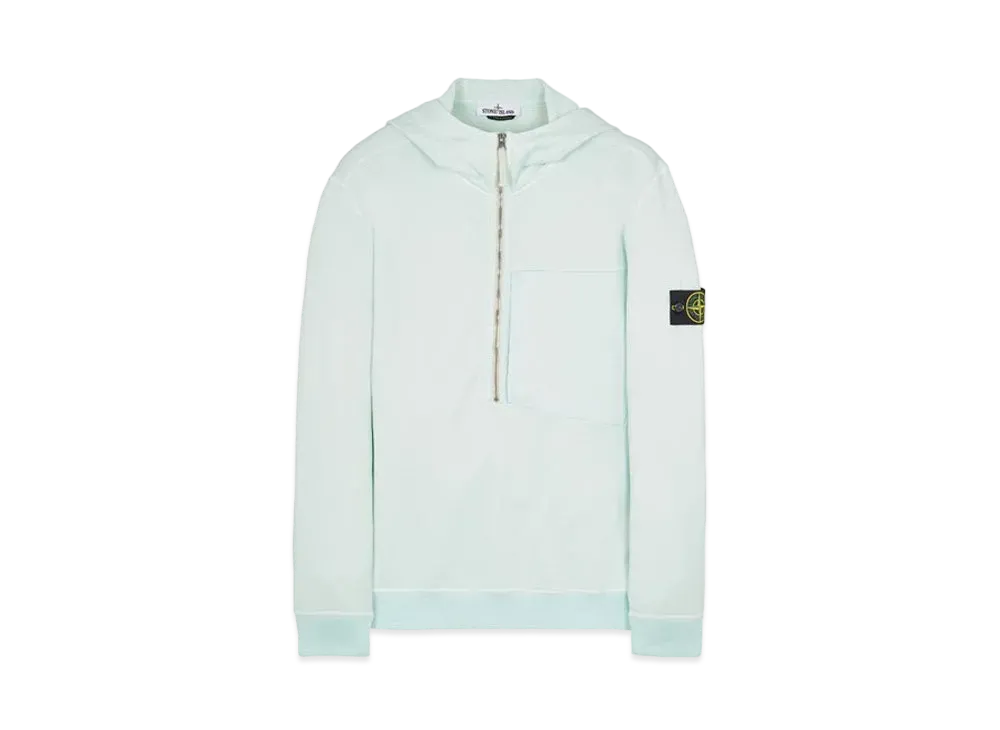 Stone Island 63247 COTTON NYLON FLEECE "Light Green"