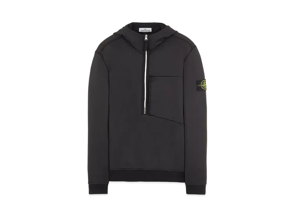 Stone Island 63247 COTTON NYLON FLEECE "Black"