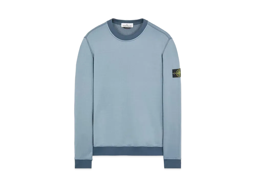 Stone Island 63547 COTTON NYLON FLEECE "Pastel Blue"