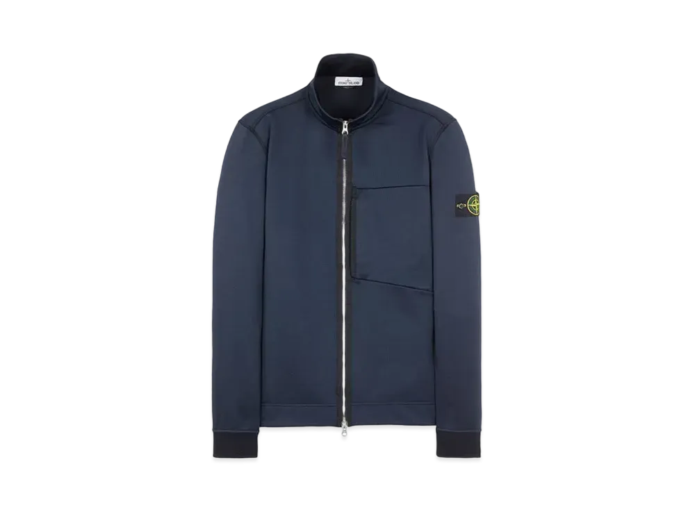Stone Island 63947 COTTON NYLON FLEECE "Blue"