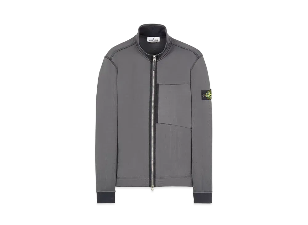 Stone Island 63947 COTTON NYLON FLEECE "Steel Grey"