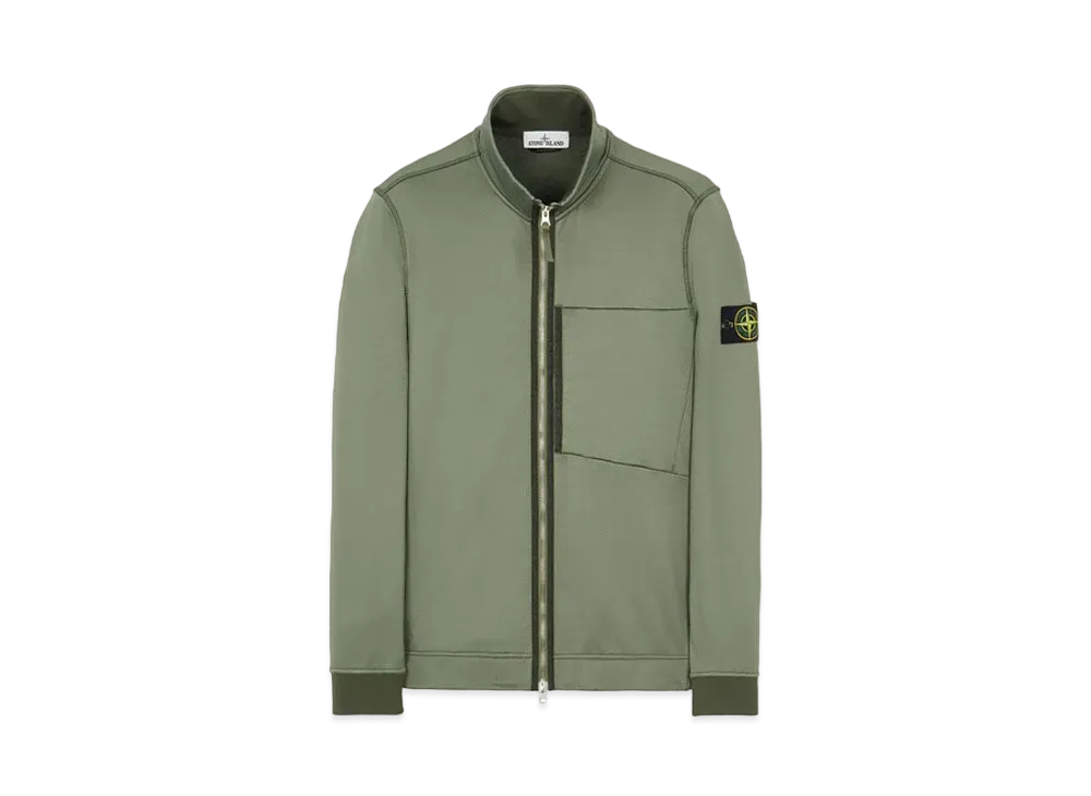 Stone Island 63947 COTTON NYLON FLEECE "Sage Green"
