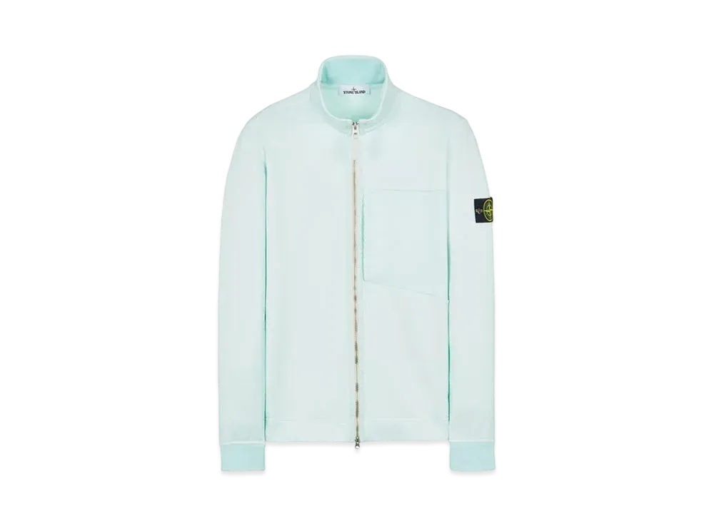 Stone Island 63947 COTTON NYLON FLEECE "Light Green"