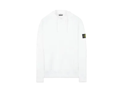 Stone Island 64120 BRUSHED COTTON FLEECE "White"