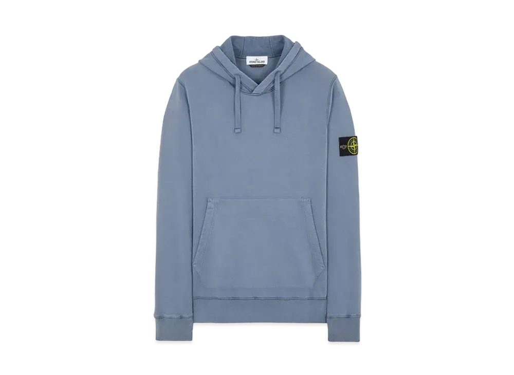 Stone Island 64120 BRUSHED COTTON FLEECE "Pastel Blue"