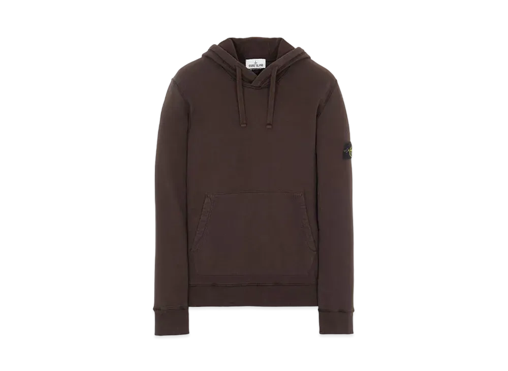 Stone Island 64120 BRUSHED COTTON FLEECE "Dark Brown"