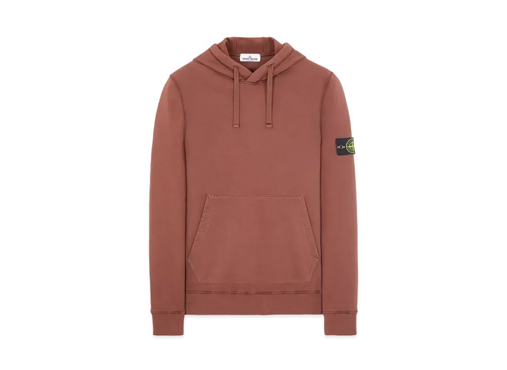 Stone Island 64120 BRUSHED COTTON FLEECE "Mahogany Brown"