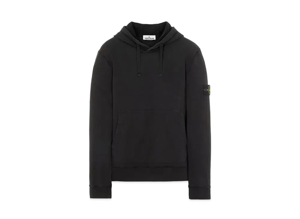 Stone Island 64120 BRUSHED COTTON FLEECE "Black"