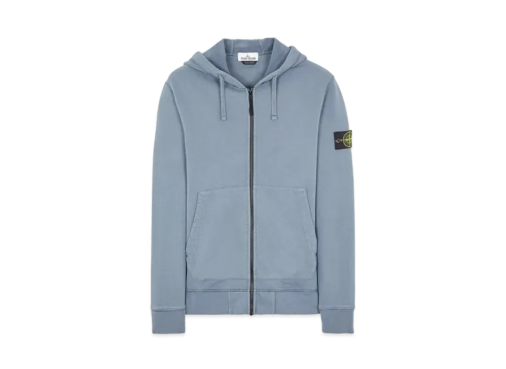 Stone Island 64220 BRUSHED COTTON FLEECE "Pastel Blue"
