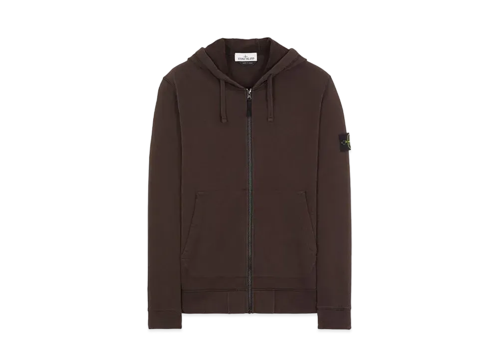 Stone Island 64220 BRUSHED COTTON FLEECE "Dark Brown"